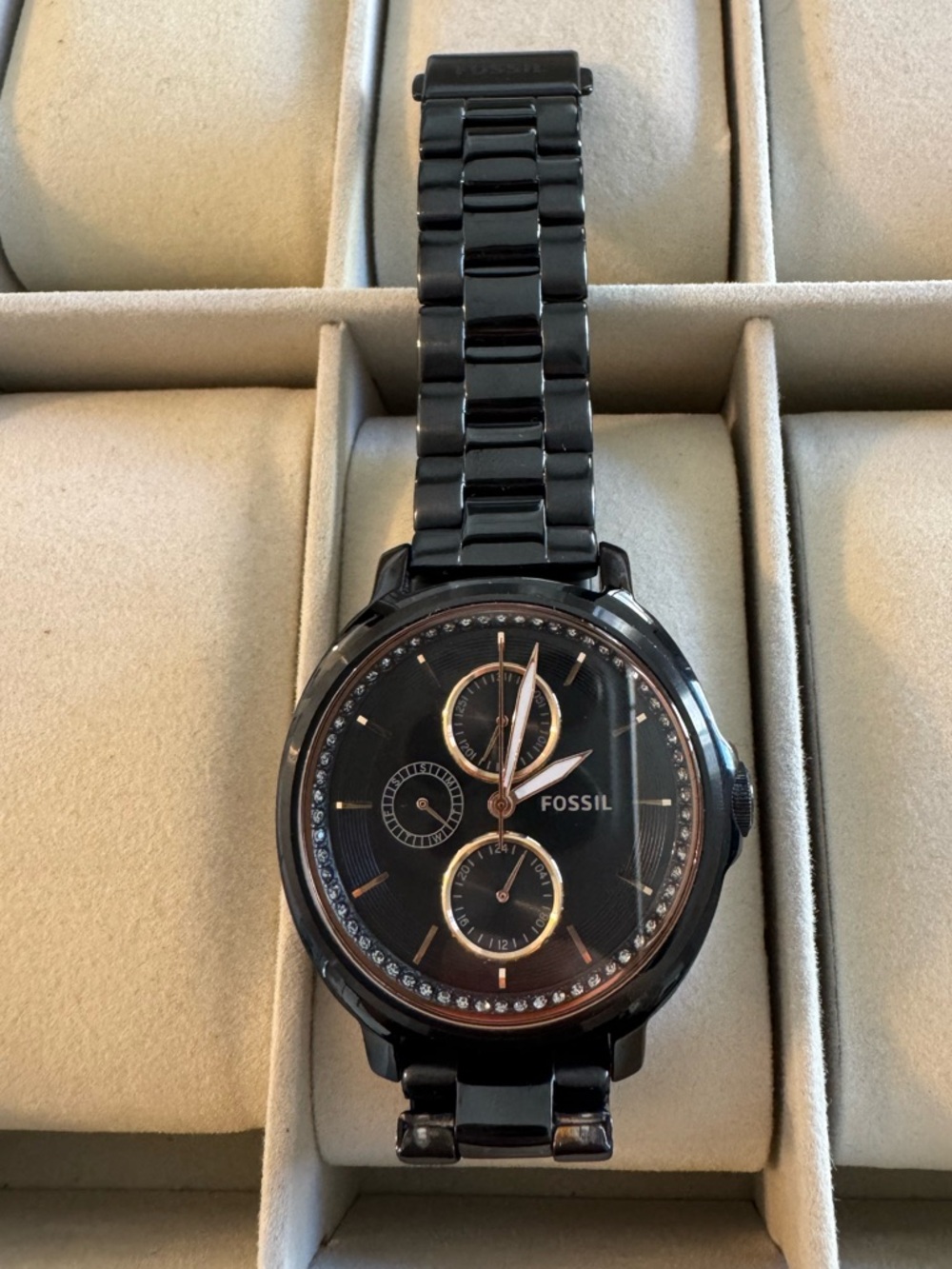Black Stainless Steel Fossil Watch